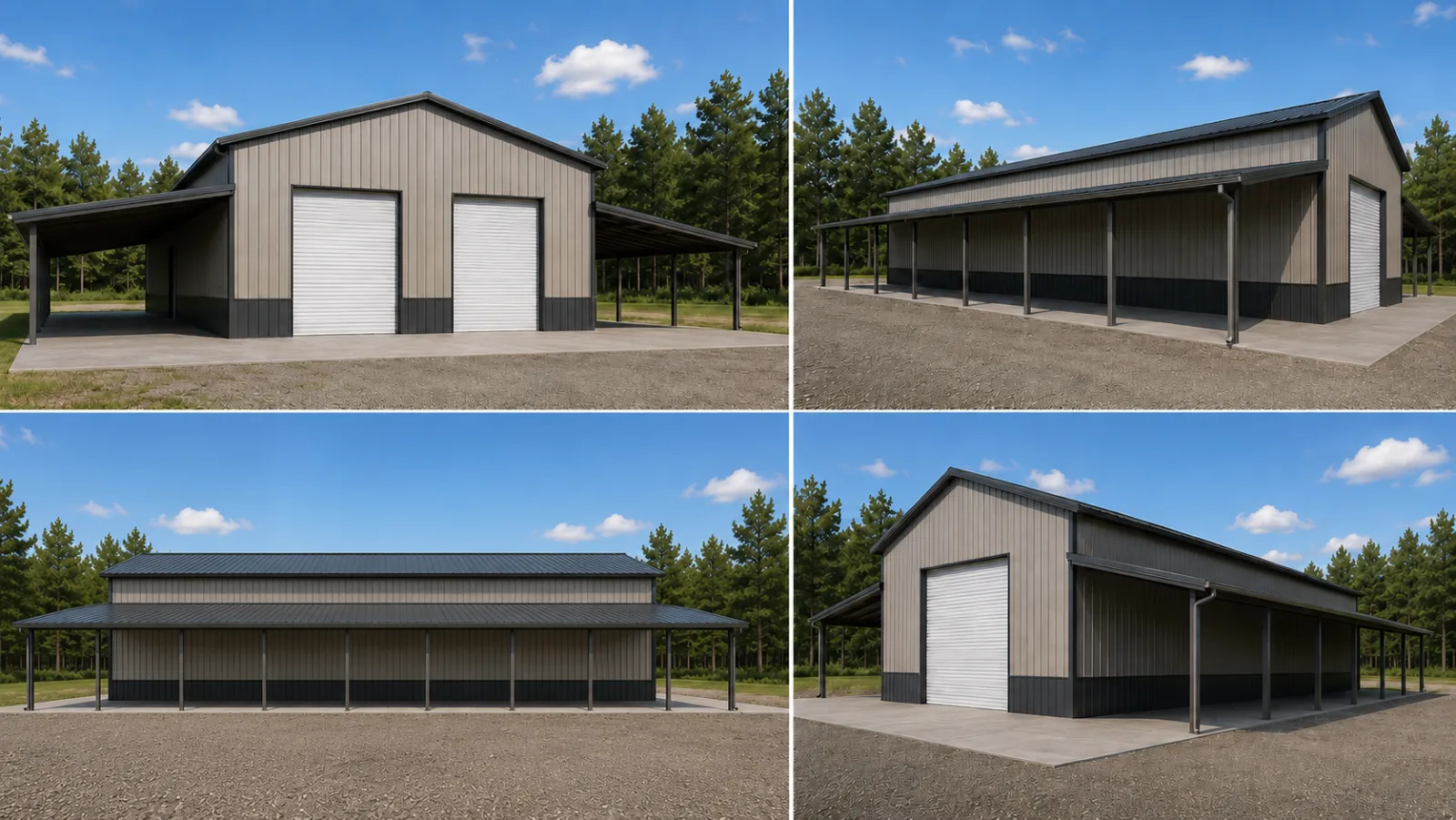 Garage Shop with Lean-To exterior photo